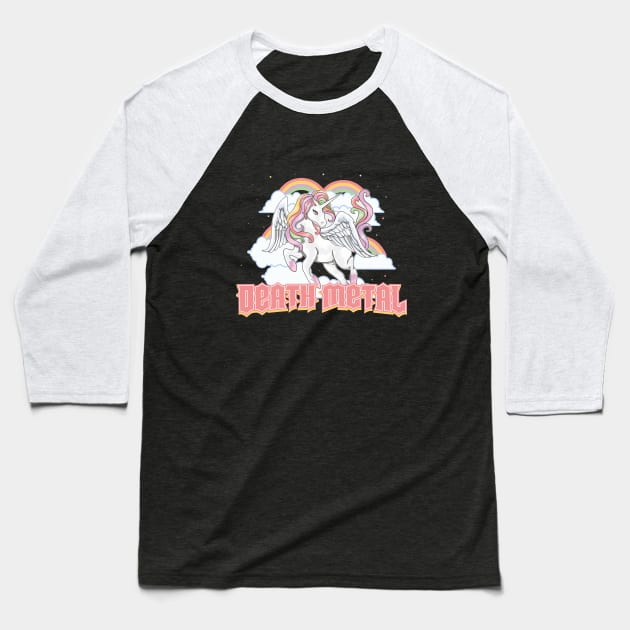 Death Metal Baseball T-Shirt by Bananagreen